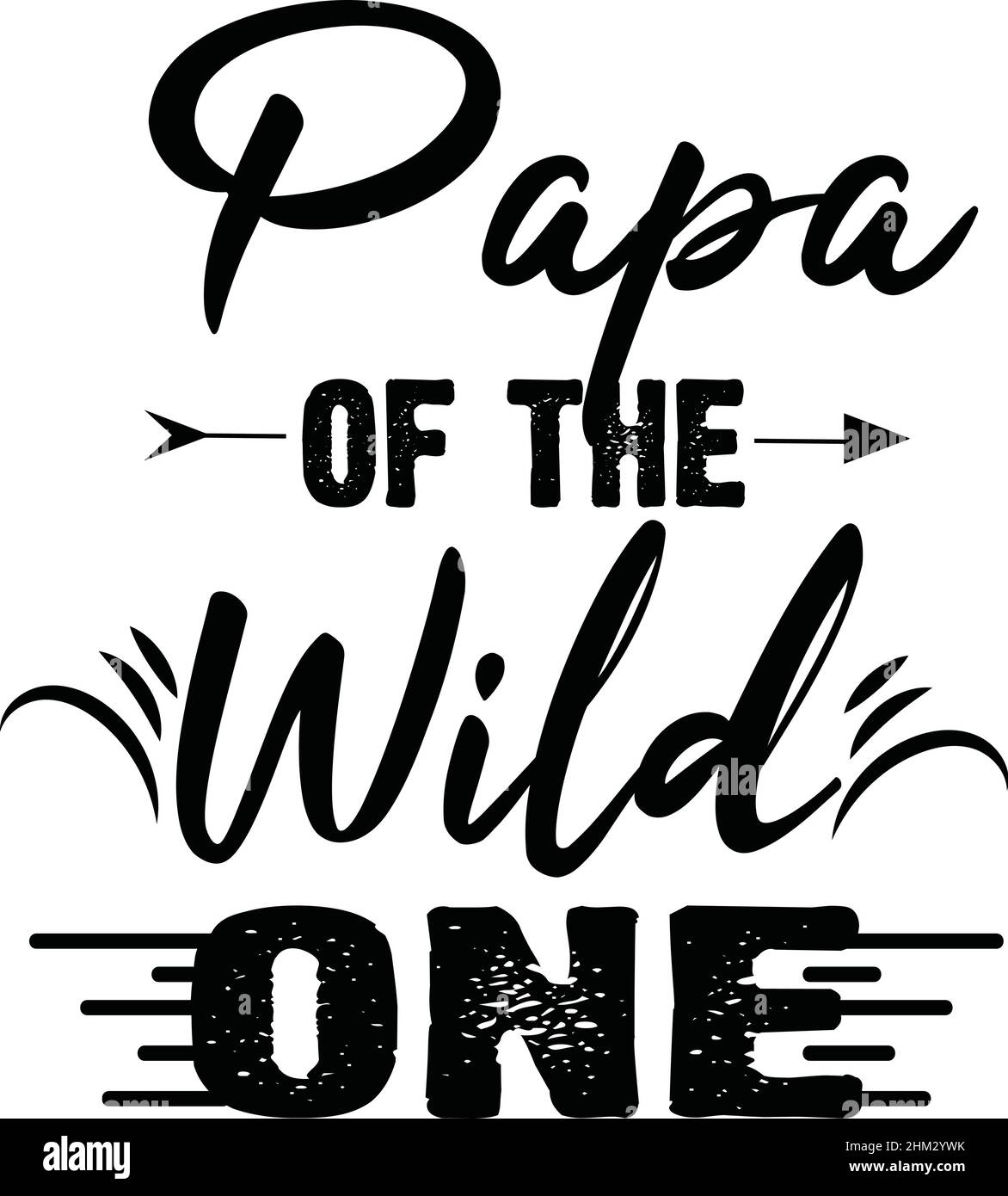 papa of the wild one girl matching squad wild one party t shirt monogram text vector template Stock Vector