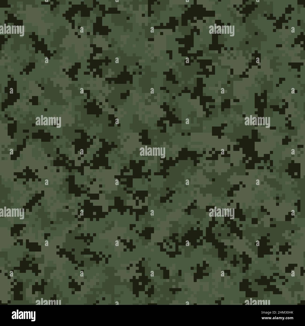 Seamless digital woodland pixel camo texture vector for army textile ...