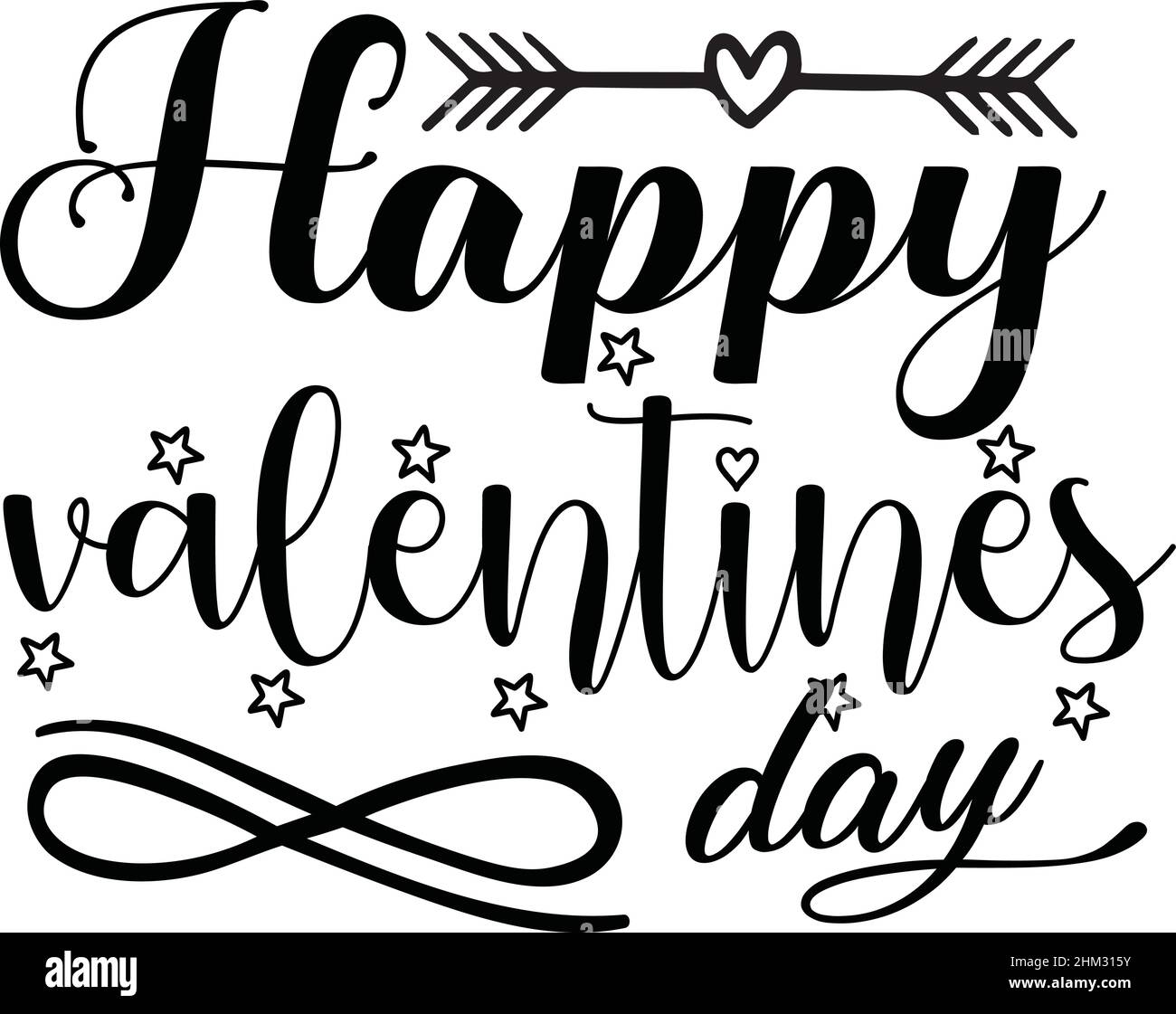 happy valentines day valentine day t shirt monogram text vector template Stock Vector