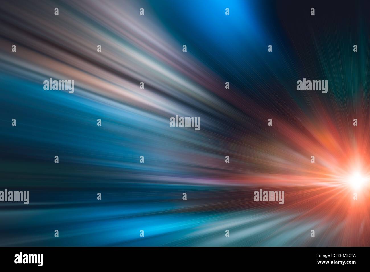 Night futuristic blur fast speed motion effect abstract for background. Stock Photo