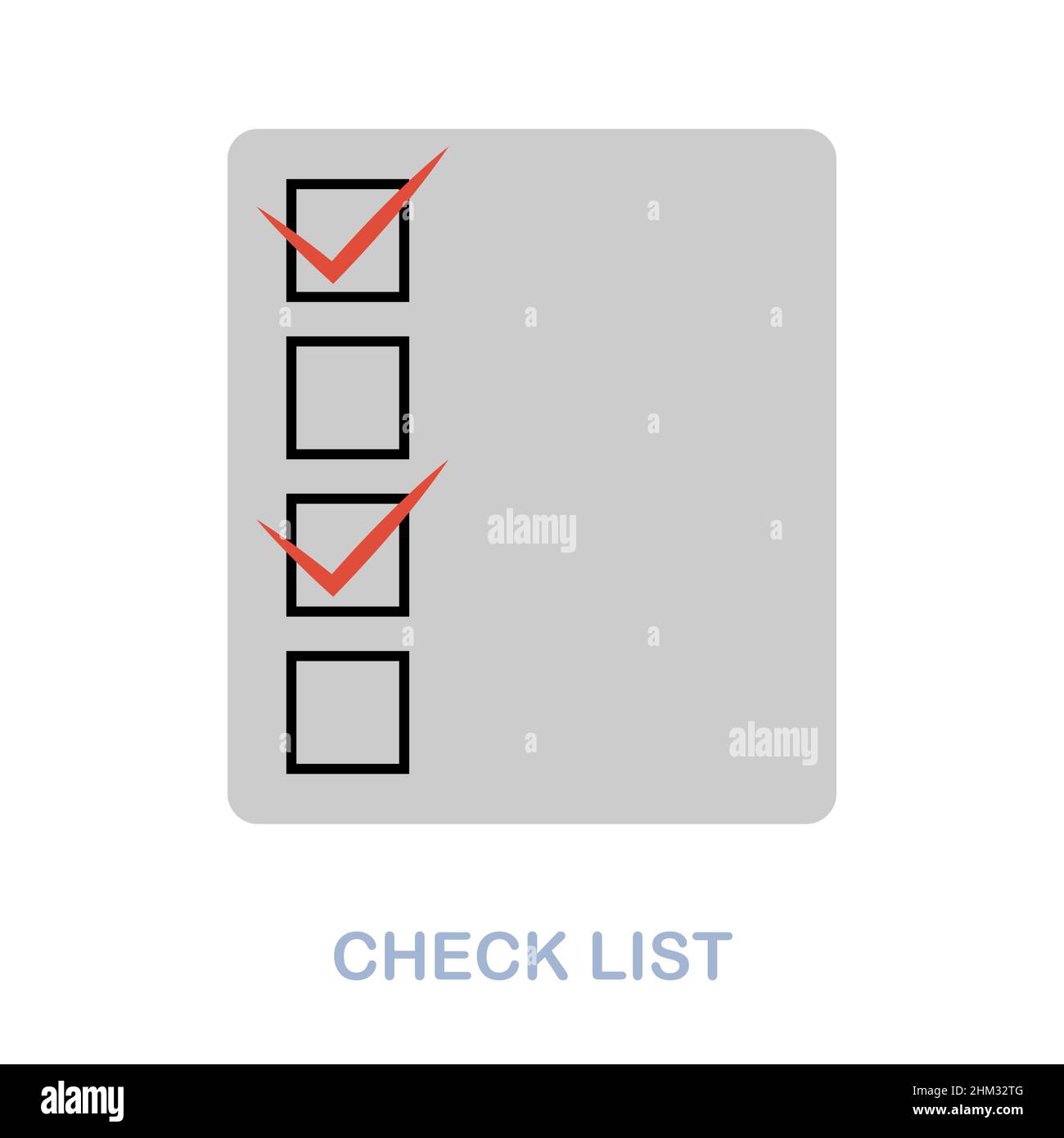 Check List flat icon. Colored element sign from office tools collection ...