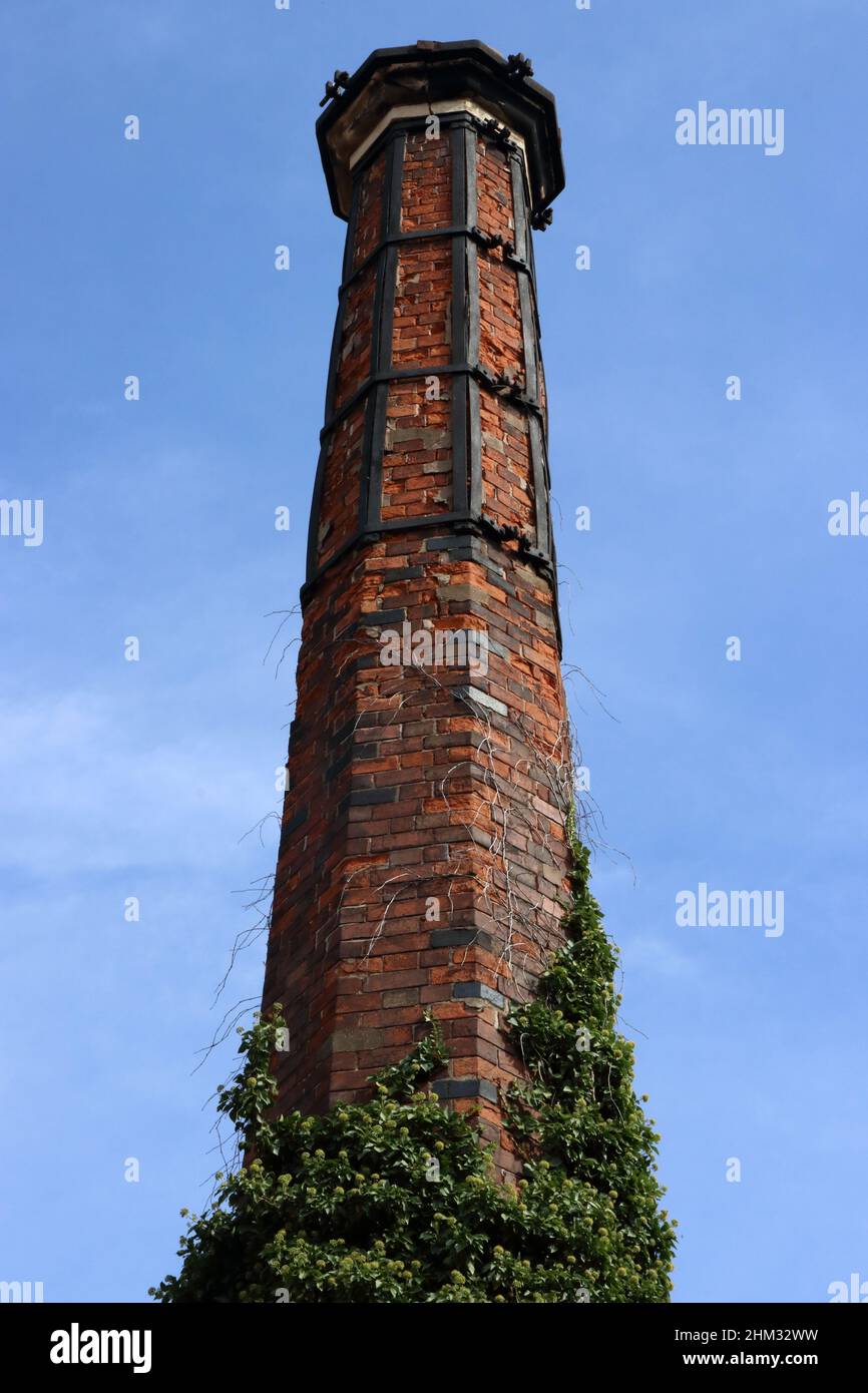St Mary Magdalene chimney  from church heating boiler built 1854, Newark-on-Trent, England, UK Stock Photo