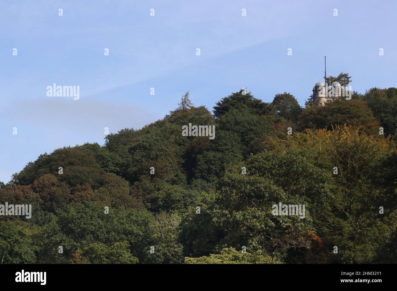 Hunting Tower, Barbrook Gardens, Bakewell, Derbyshire, England, UK Stock Photo
