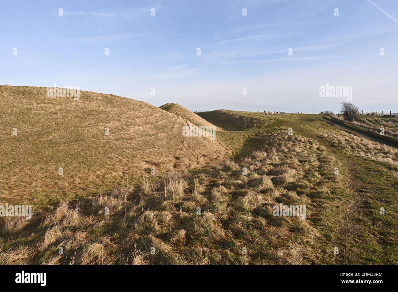 Uffington Castle an early Iron Age fort on The Ridgeway close to the ...