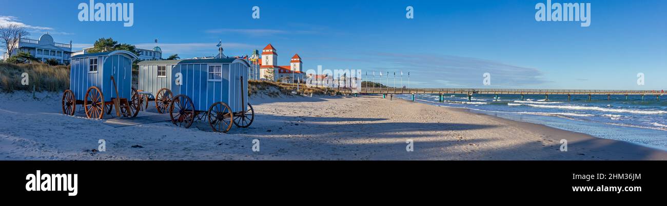 Beach of Binz at the Baltic Coast (Island Rugia, Germany) Stock Photo