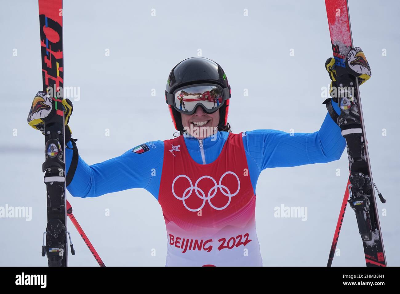 Yanqing, China. 07th Feb, 2022. Olympics, Alpine skiing, giant slalom, women, 2nd run at the National Alpine Ski Center
