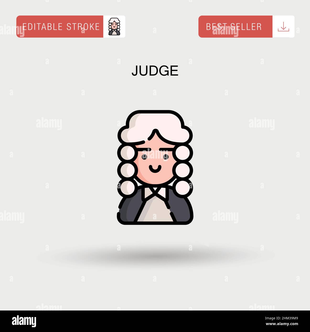 Female judge with wooden mallet Stock Vector Images - Alamy