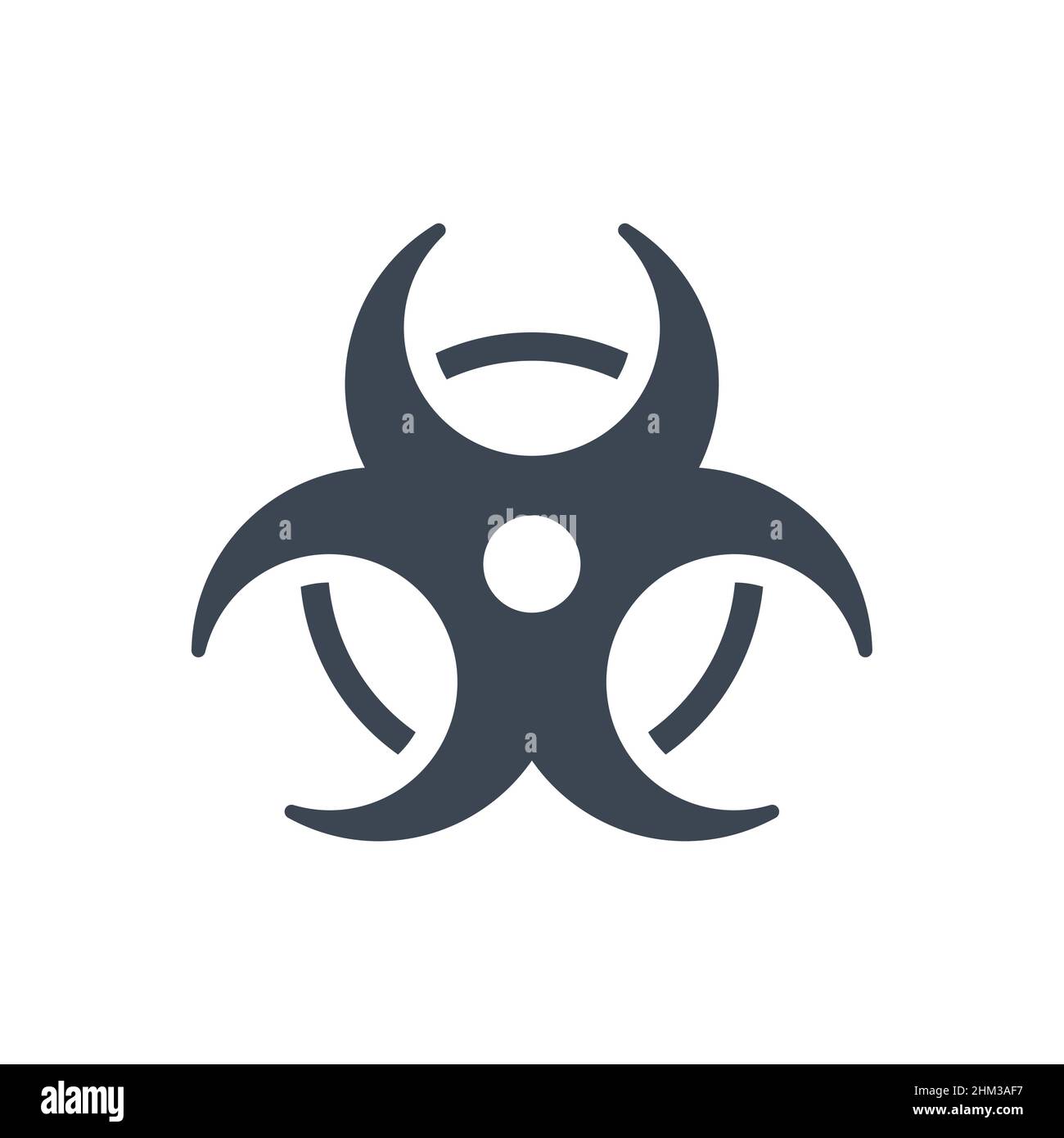 Biological Hazard related vector glyph icon Stock Vector