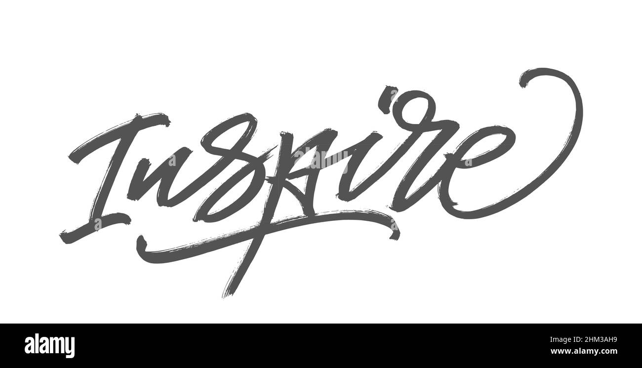 Handwritten words with a brush. Calligraphy in vector Stock Vector ...