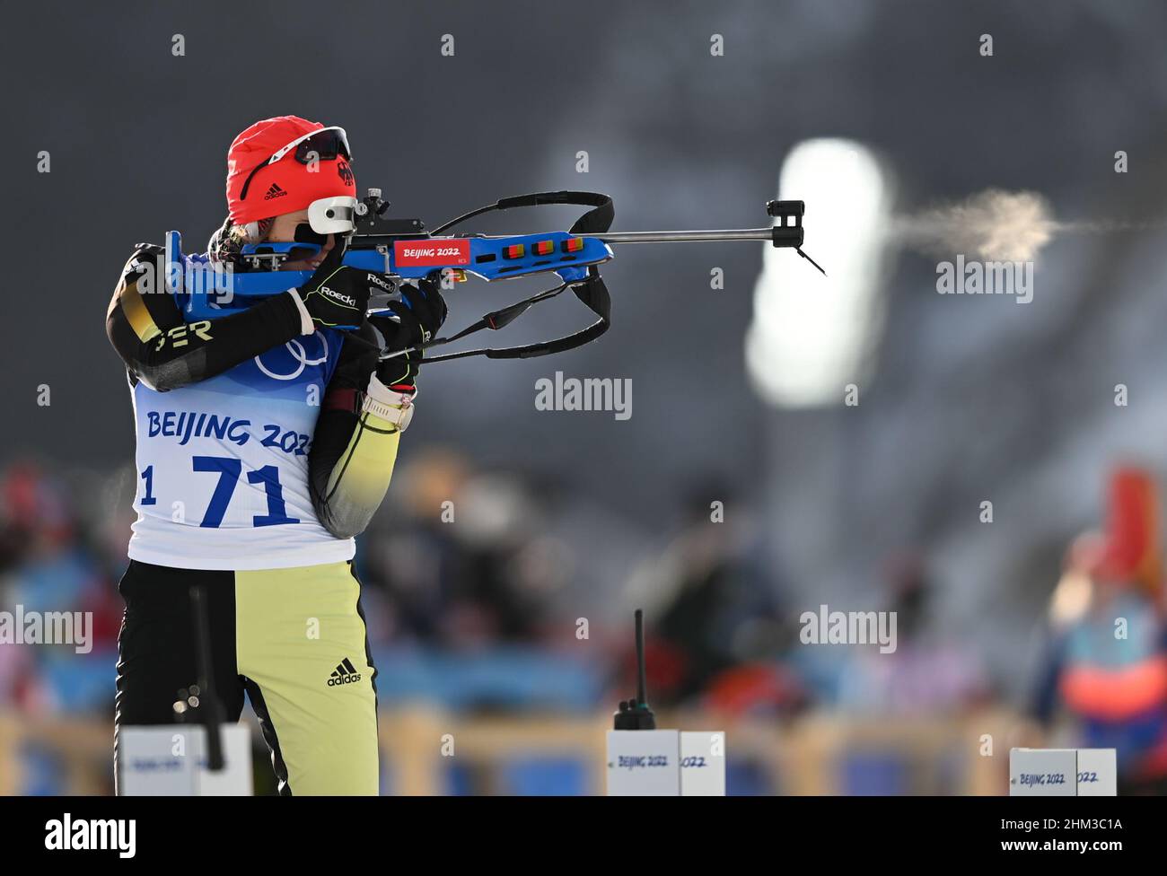 Zhangjiakou, China. 07th Feb, 2022. Biathlon, Olympics, individual 15 km, women at the National Biathlon Center