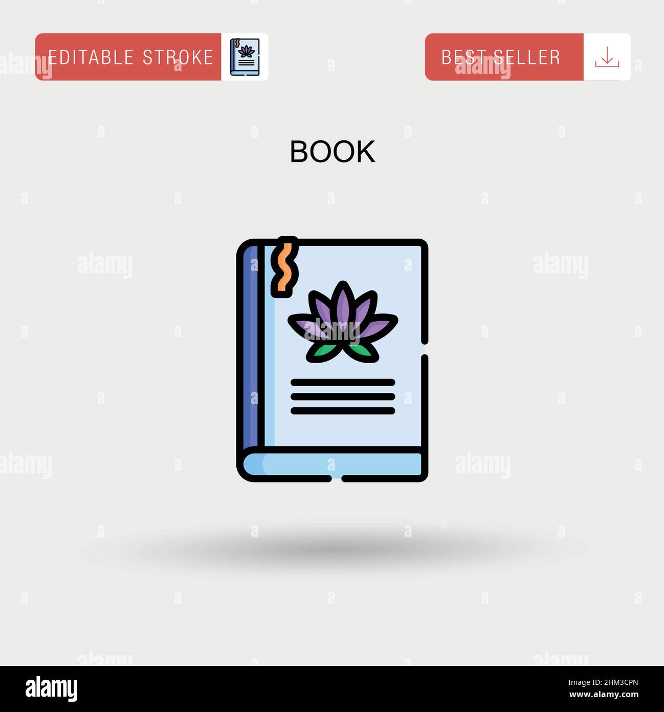 Book Simple vector icon Stock Vector Image & Art - Alamy