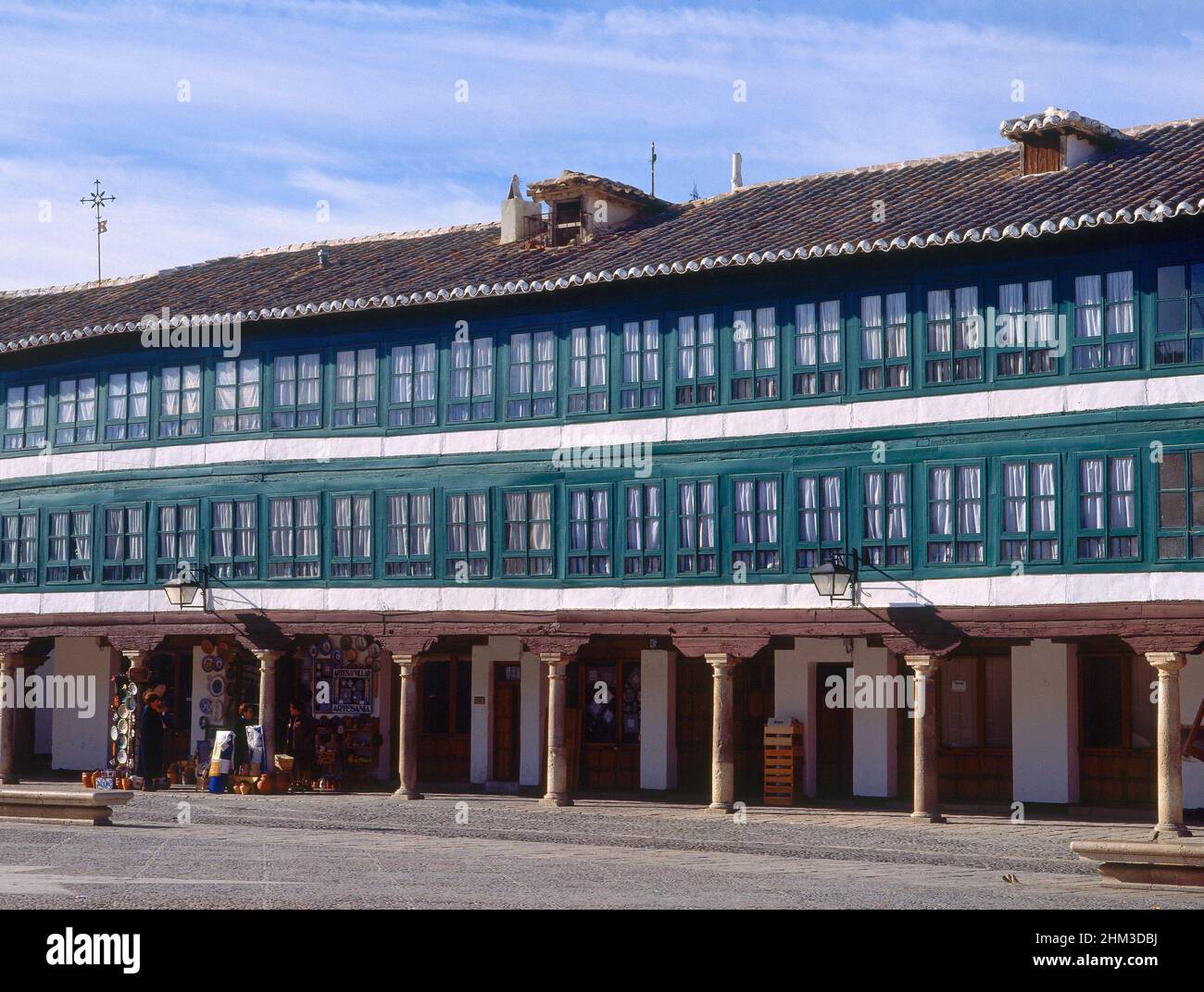 PLAZA MAYOR PORTICADA-VISTA DE LOS MIRADORES. Location: HALLMARKT. Almagro.  CIUDAD REAL. SPAIN Stock Photo - Alamy