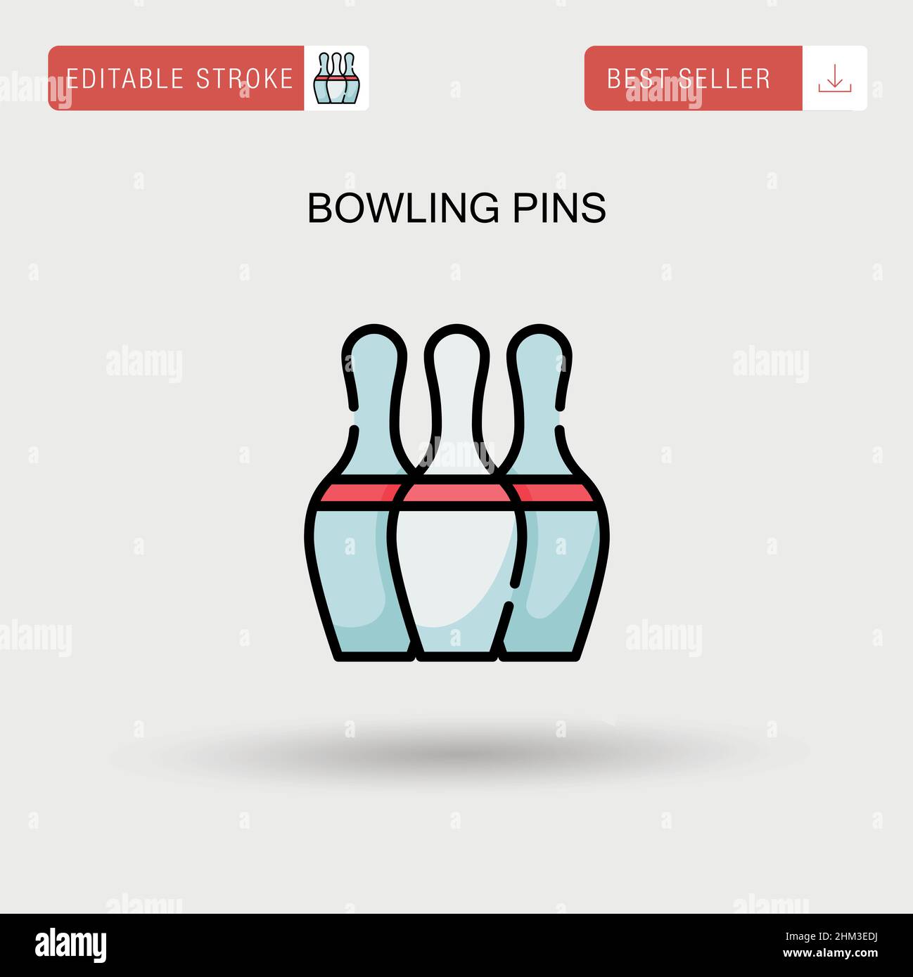 Bowling pins Simple vector icon Stock Vector Image & Art Alamy