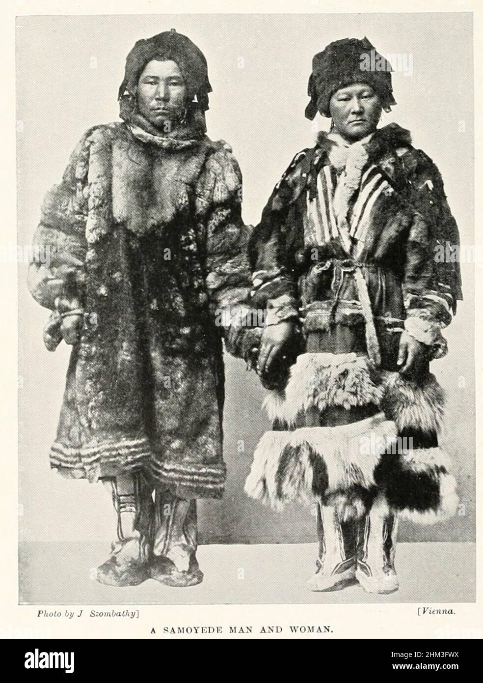 The Nenets also known as Samoyed, are a Samoyedic ethnic group native to northern arctic Russia from the book '  The living races of mankind ' Vol 1 by Henry Neville Hutchinson,, editors John Walter Gregory, and Richard Lydekker, Publisher: London,  Hutchinson & co 1901 Stock Photo