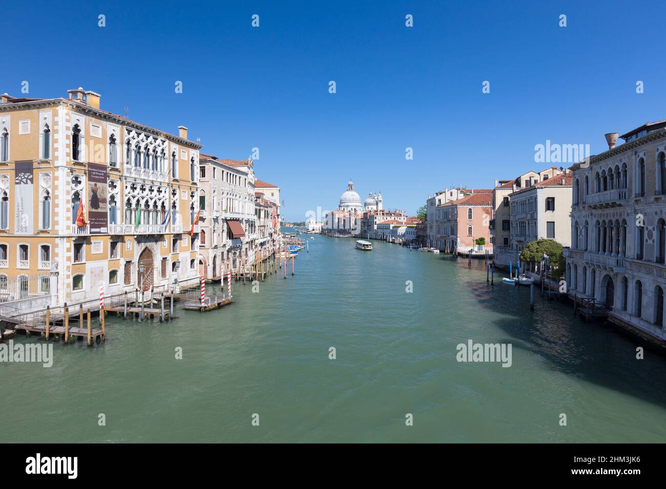View of Venice with the Grand Canal and Basilica Santa Maria della Salute, Venice, Italy Stock Photo