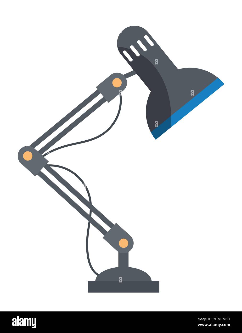 Vintage table lamp. Light equipment in flat style. Stock Vector