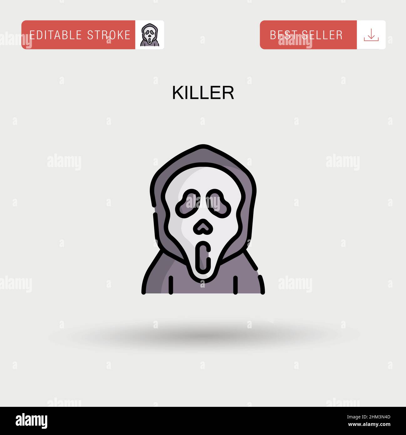 Killer Simple vector icon. Stock Vector