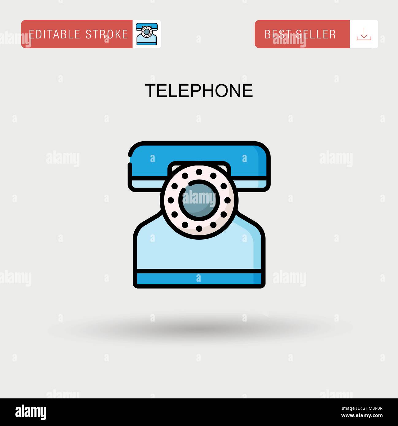 Telephone Simple vector icon Stock Vector Image & Art - Alamy