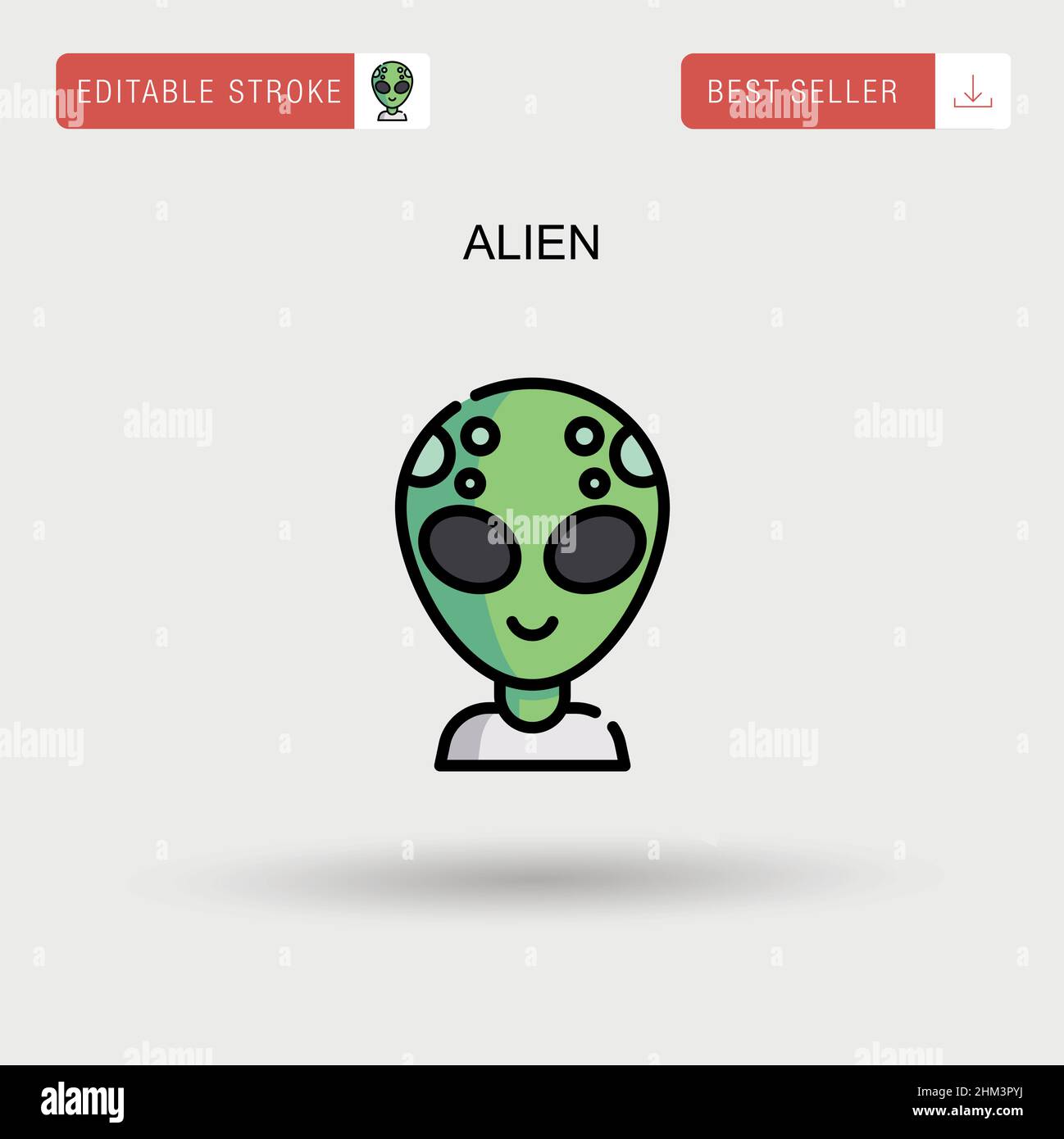 Alien Simple vector icon Stock Vector Image & Art - Alamy