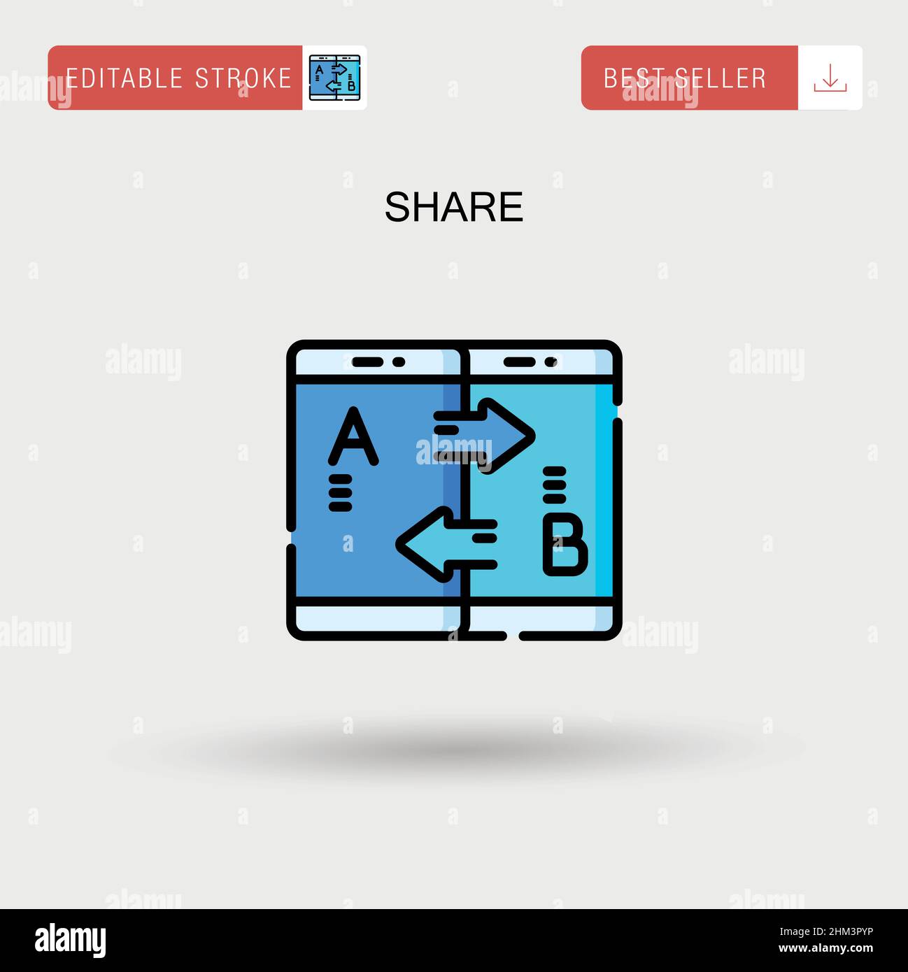 Share document flat white hi res stock photography and images Alamy