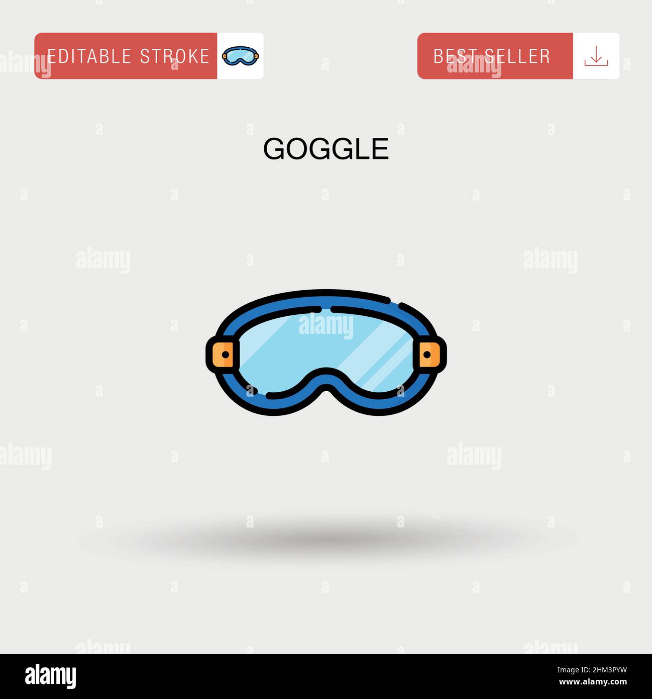 Goggle Simple vector icon Stock Vector Image & Art Alamy