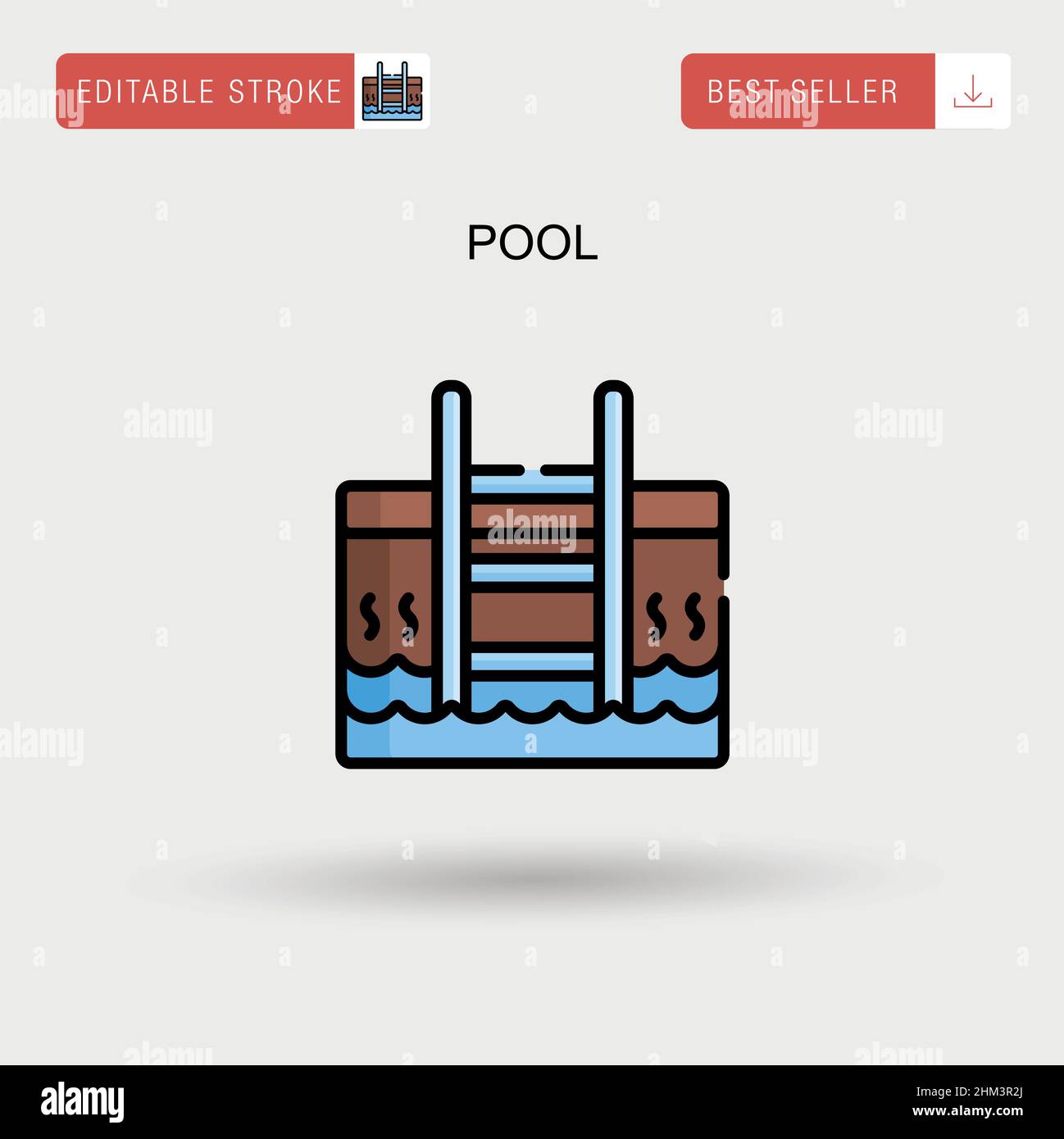 Reflection into the swimming pool Stock Vector Images - Alamy