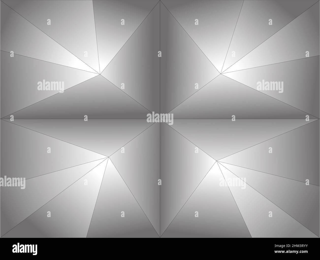 An illustration of an object resulting from the transformation of triangles. The 3D effect was achieved through the use of gradients. Stock Photo