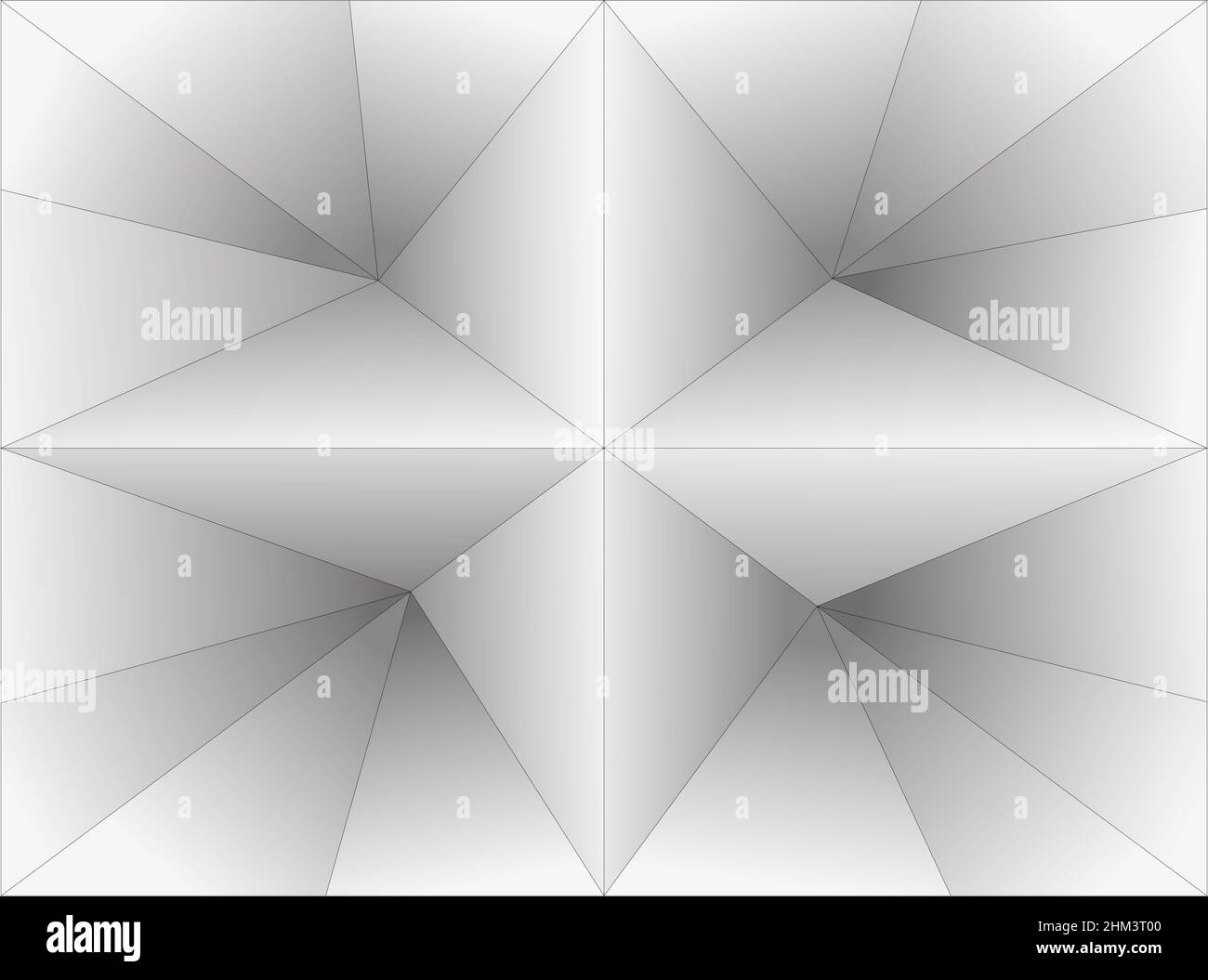 An illustration of an object resulting from the transformation of triangles. The 3D effect was achieved through the use of gradients. Stock Photo