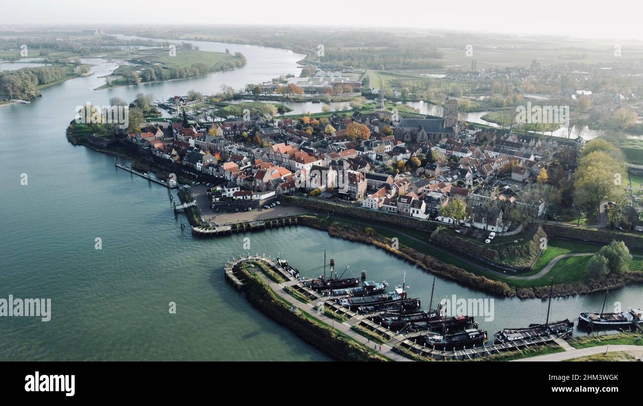 The old fortified city Woudrichem in The Netherlands. Stock Photo