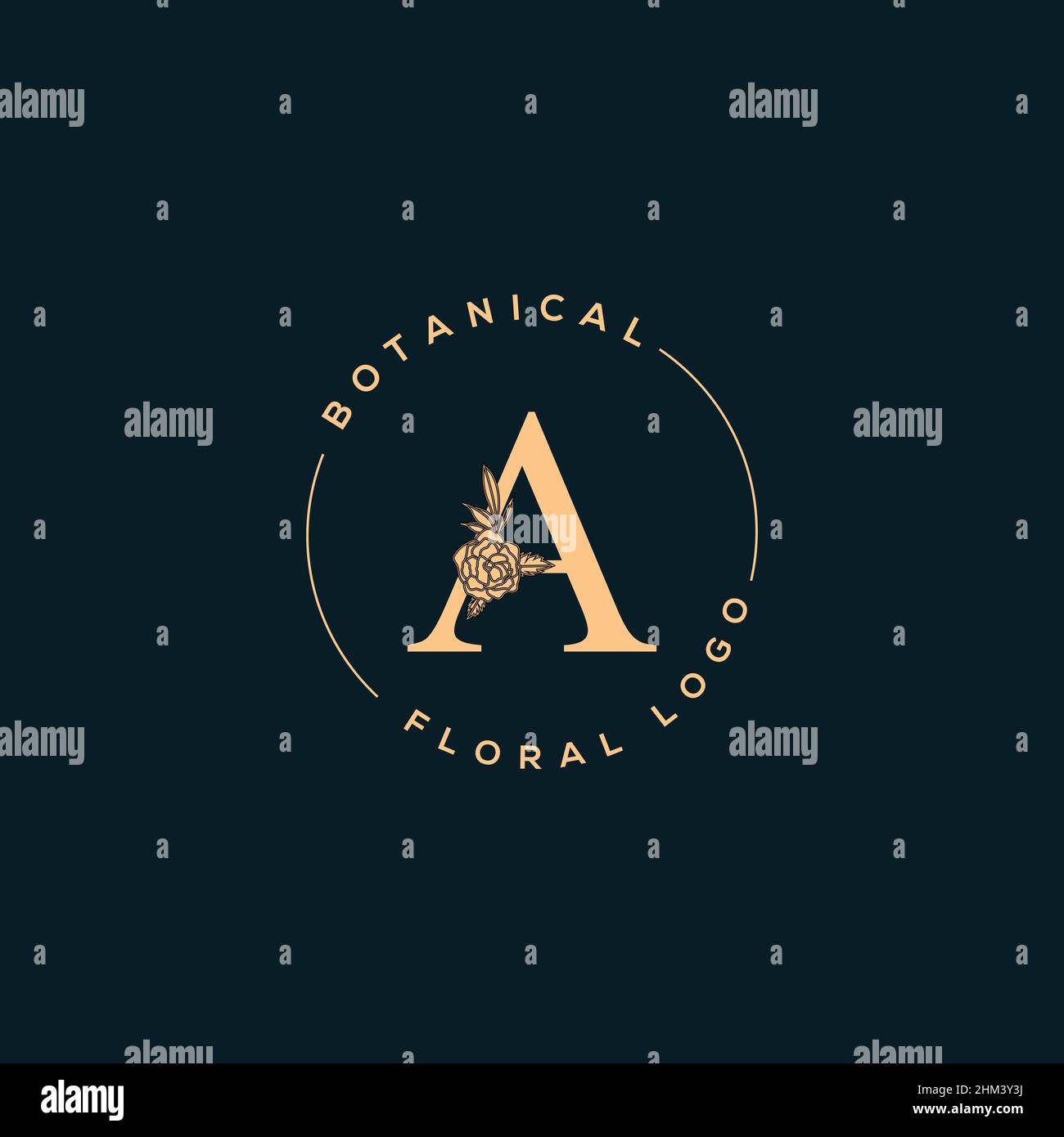 Initial A letter luxury beauty flourishes ornament monogram logo Stock ...