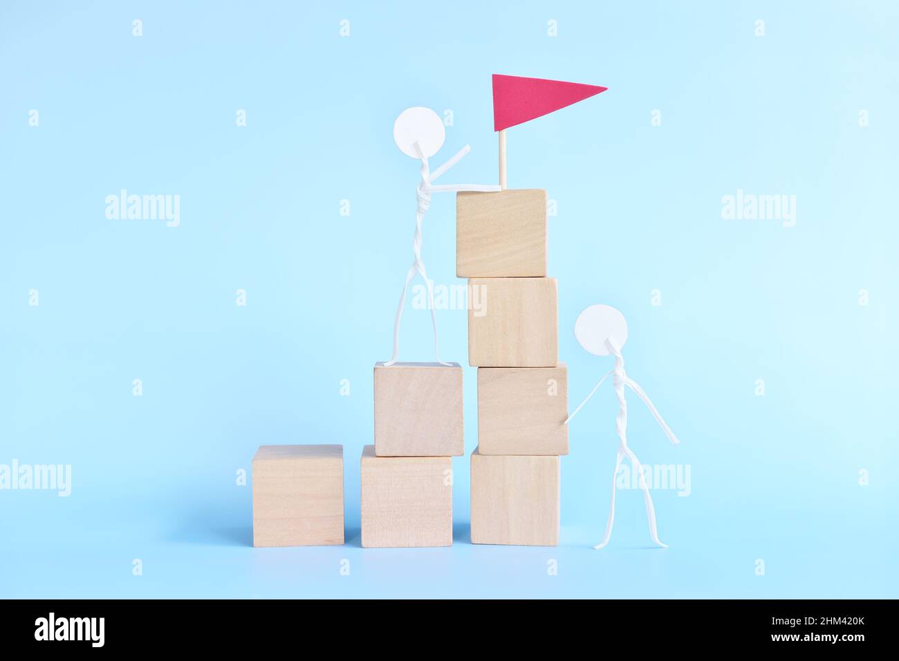 Teamwork and business partnership to success and goal concept. Two