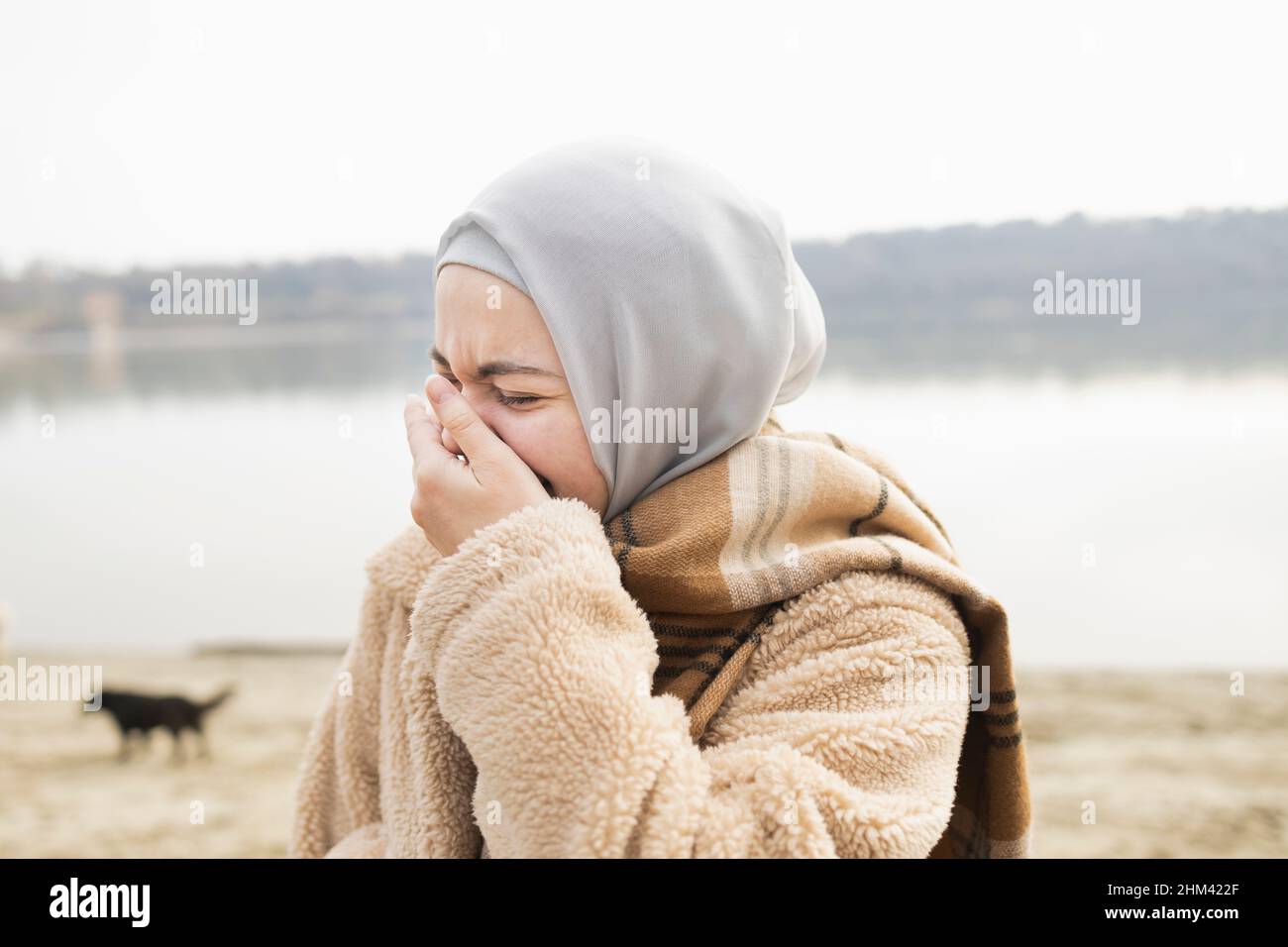 Portrait of a young woman laughing hard to a joke Stock Photo