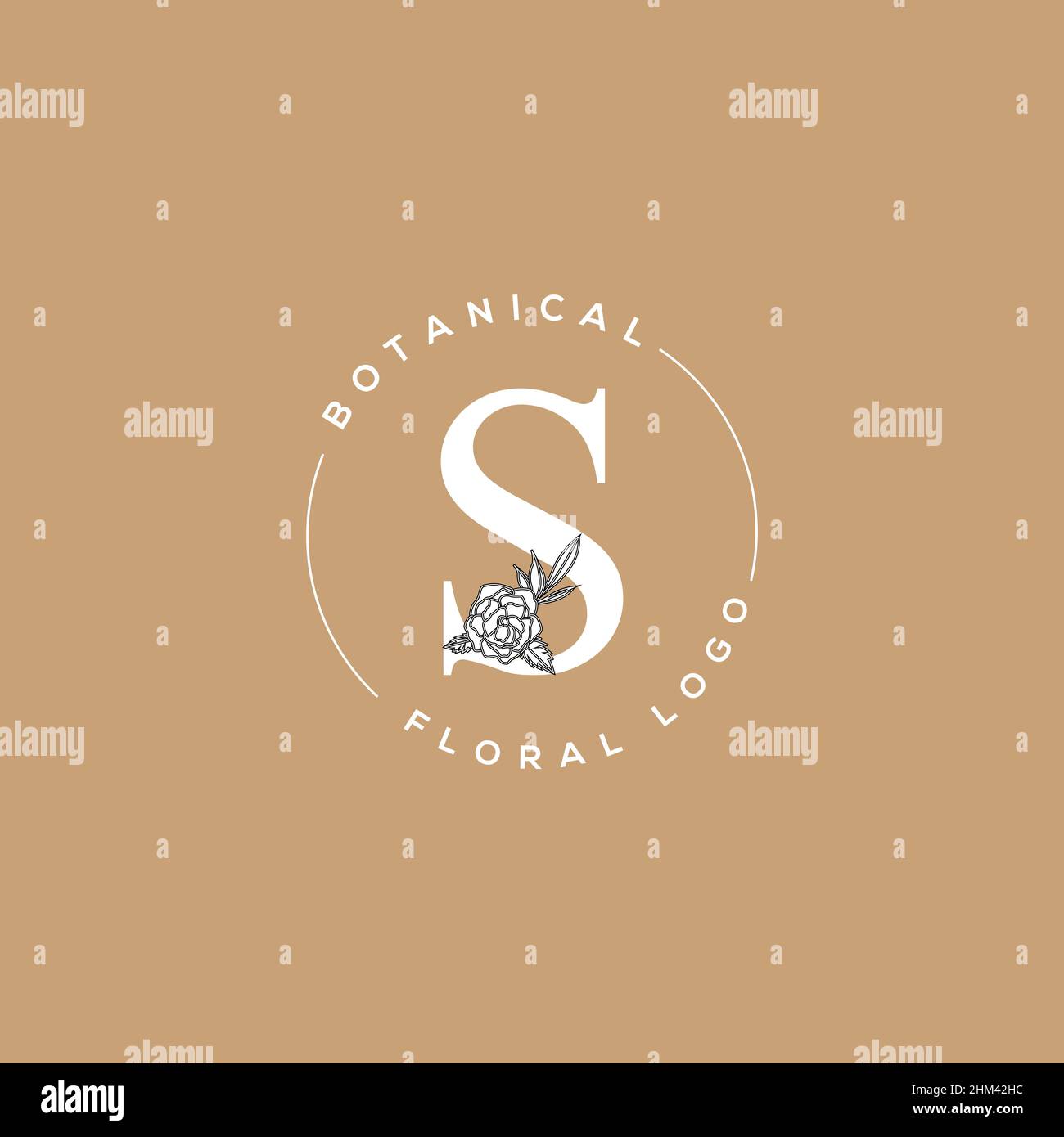 Initial S letter luxury beauty flourishes ornament monogram logo Stock ...