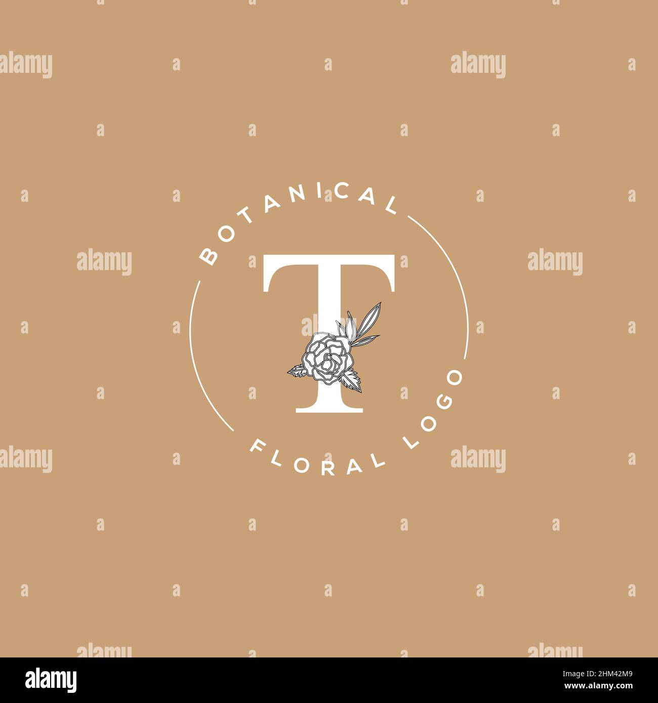 Initial T letter luxury beauty flourishes ornament monogram logo Stock ...