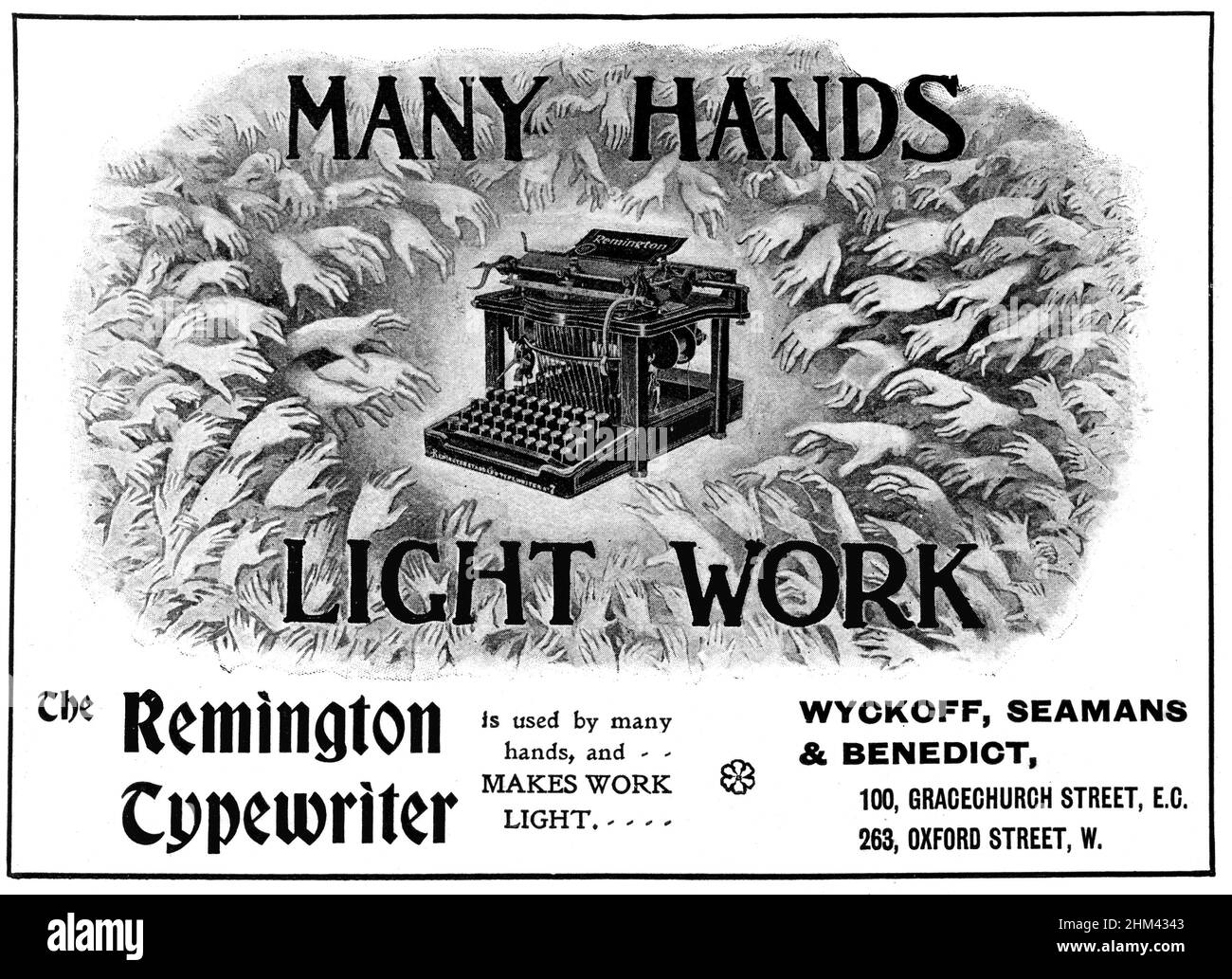 A vintage Remington typewriter advert Stock Photo