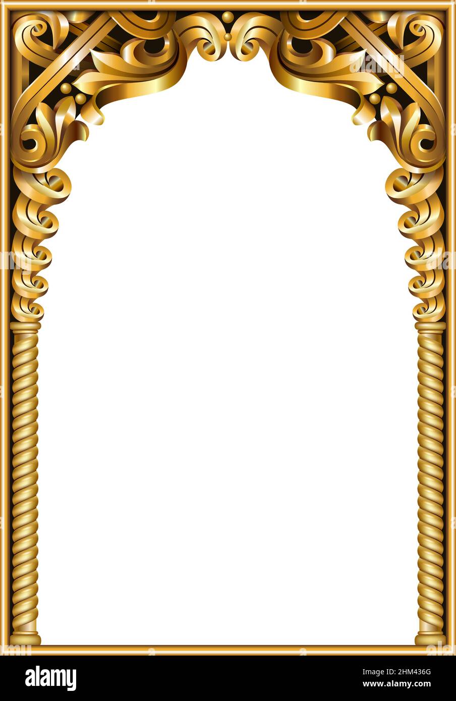 Golden classic rococo baroque frame. Vector graphics. Luxury frame for  painting or postcard cover Stock Vector Image & Art - Alamy