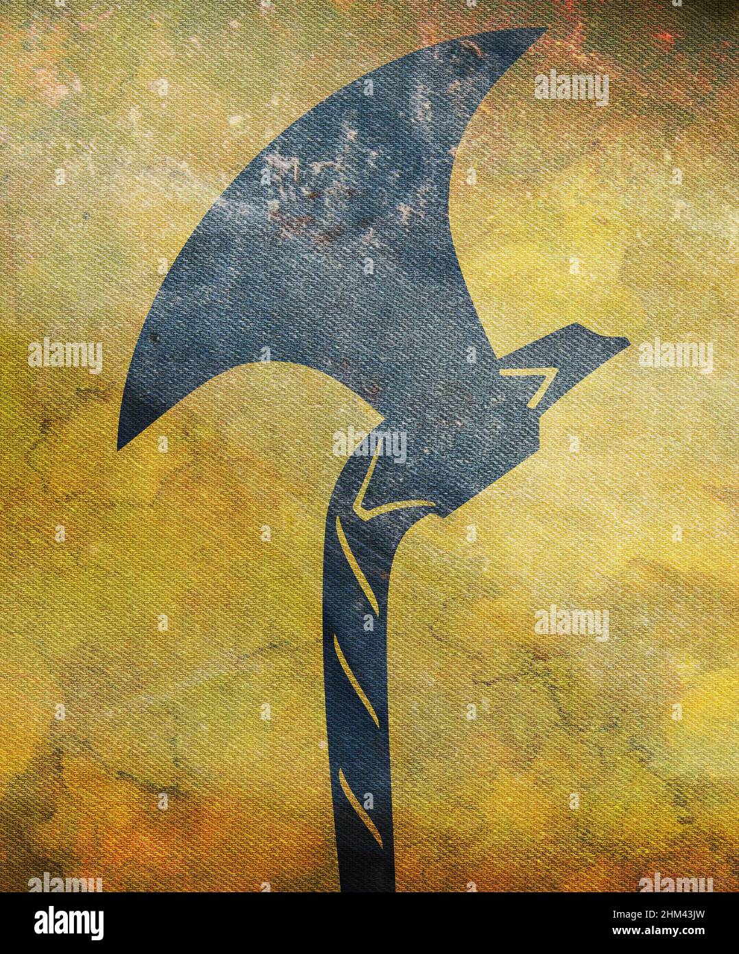 Top view of retro flag Telemark, Norway with grunge texture. Norwegian ...