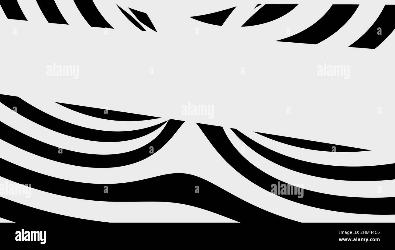 3d illustration - abstract black and white background with lines Stock ...