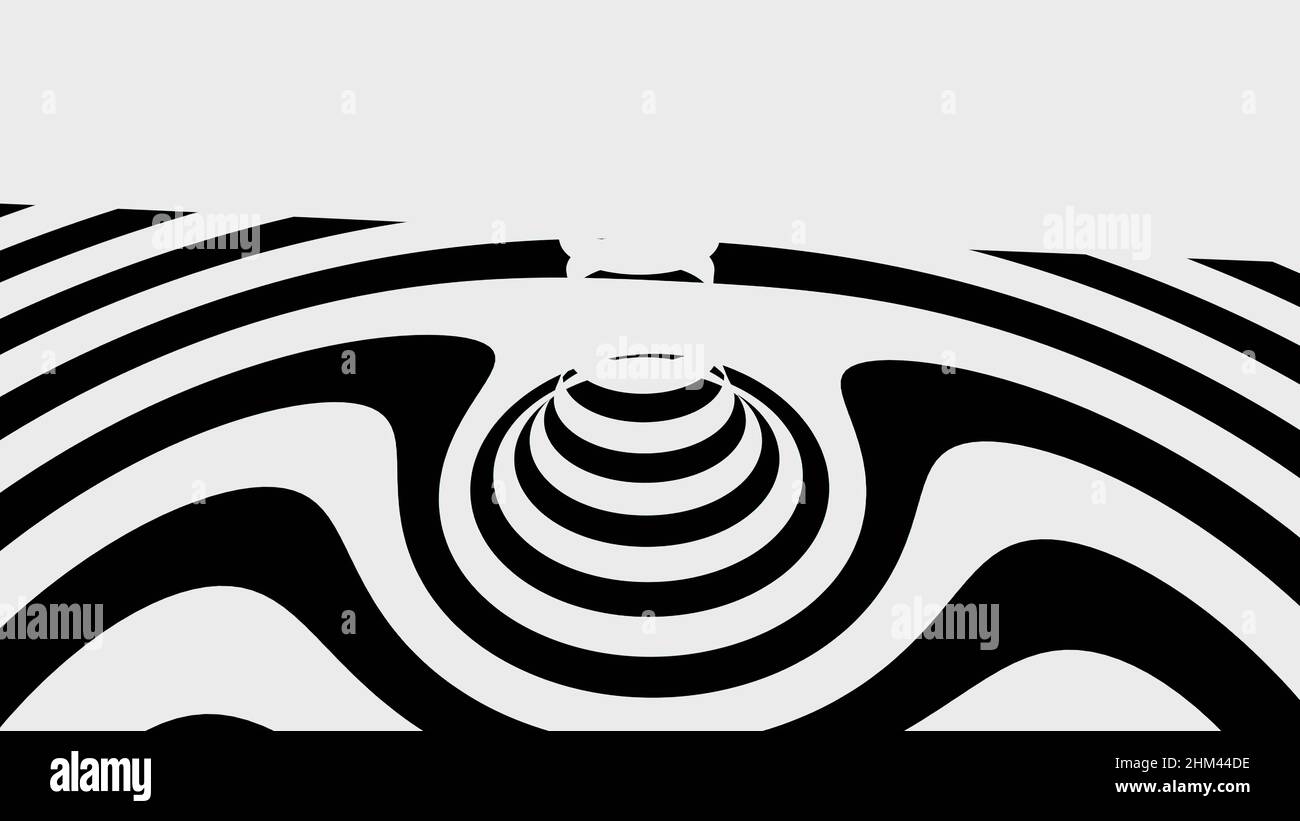 3d illustration - abstract black and white background with lines Stock ...