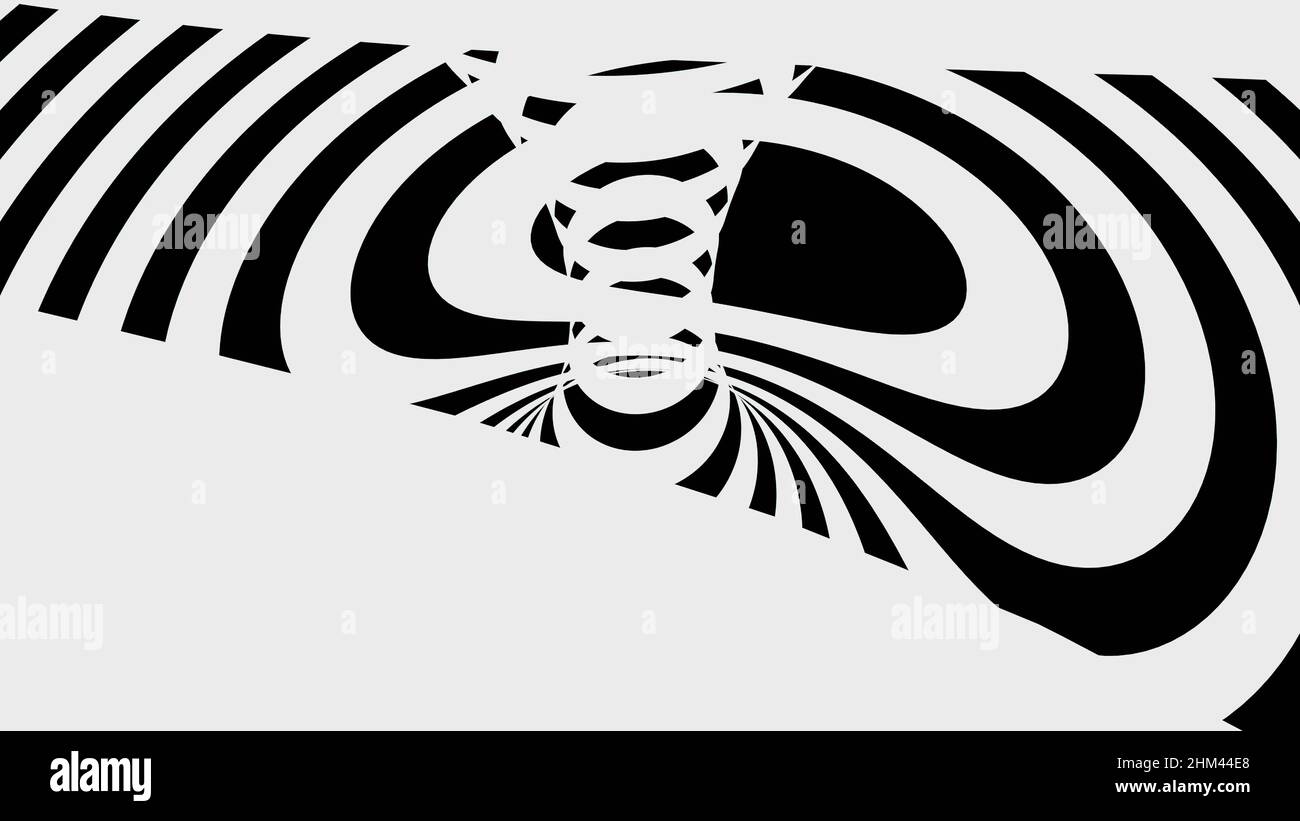 3d illustration - abstract black and white background with lines Stock ...