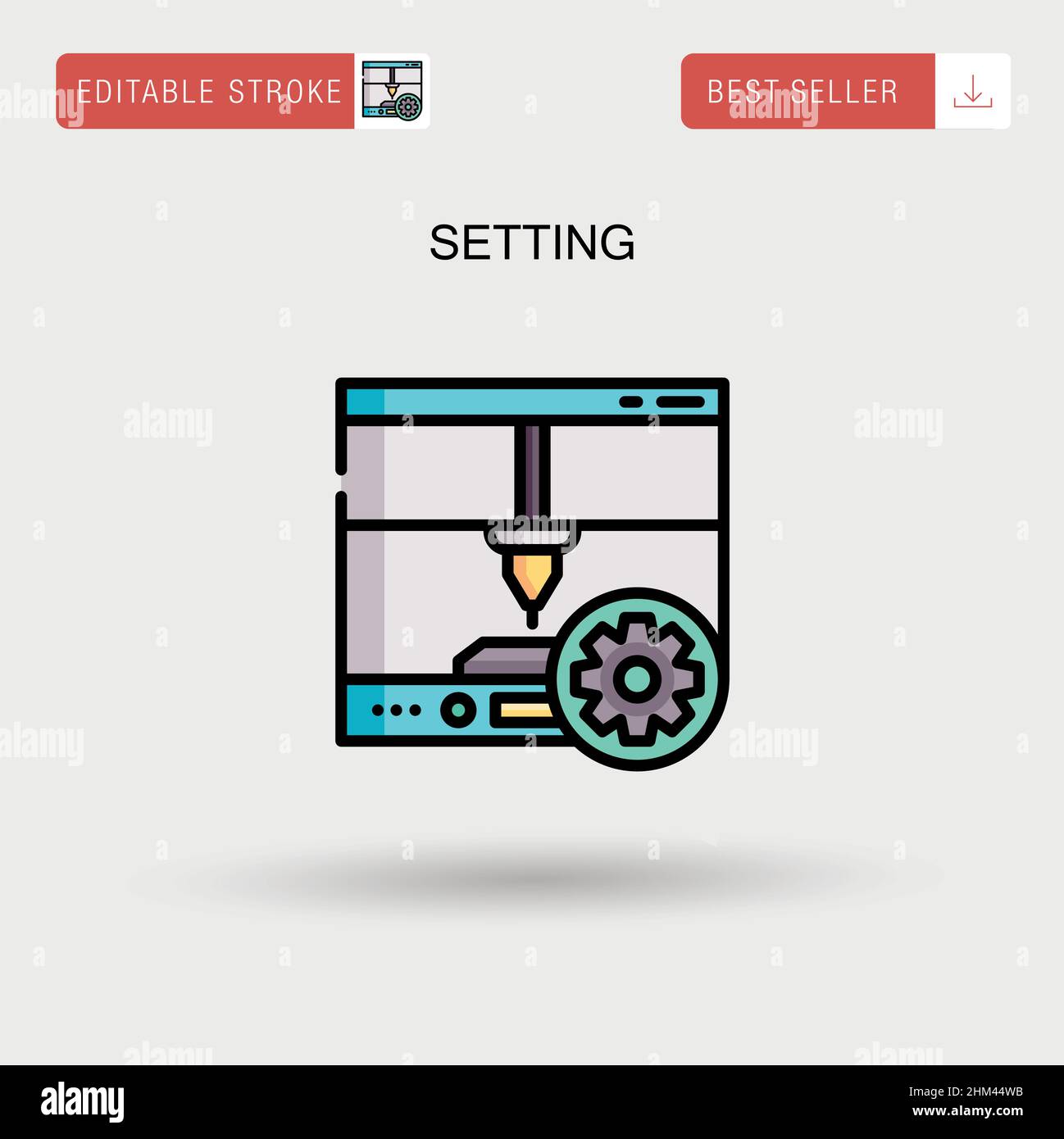 Setting Simple vector icon Stock Vector Image & Art - Alamy