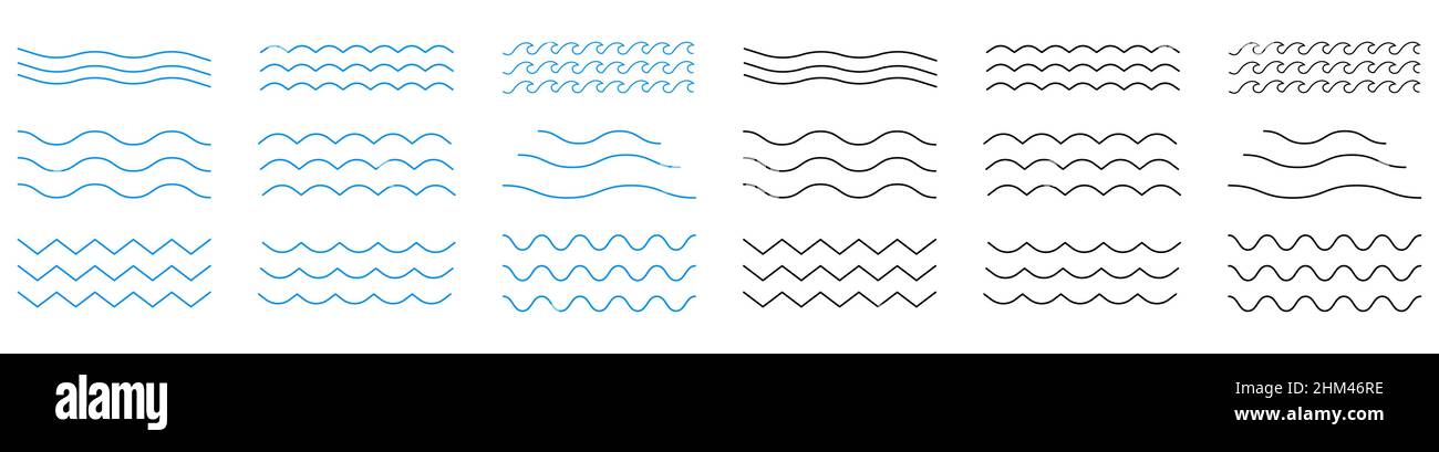 Waves icons Stock Vector