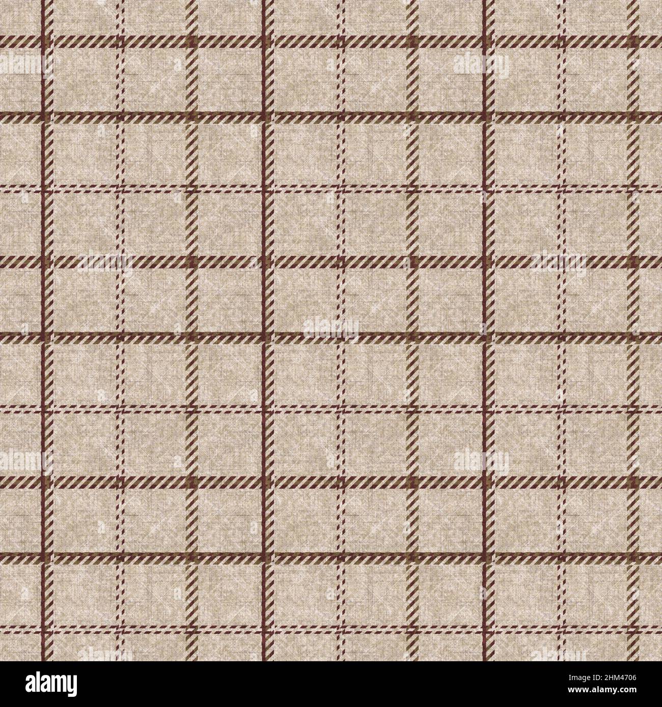 Square brown beige seamless fabric texture pattern