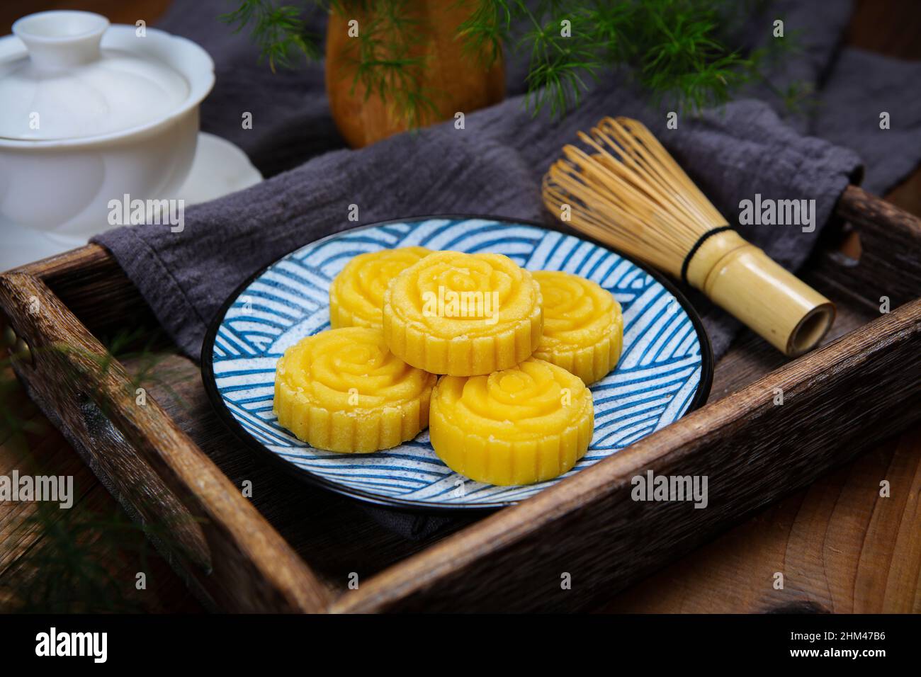 Green bean cake Stock Photo Alamy