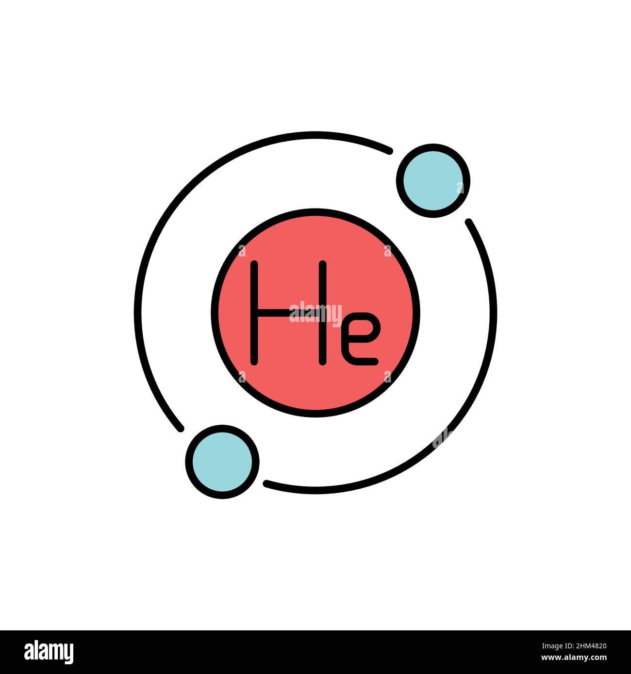 Helium formule color line icon. Pictogram for web page, mobile app ...