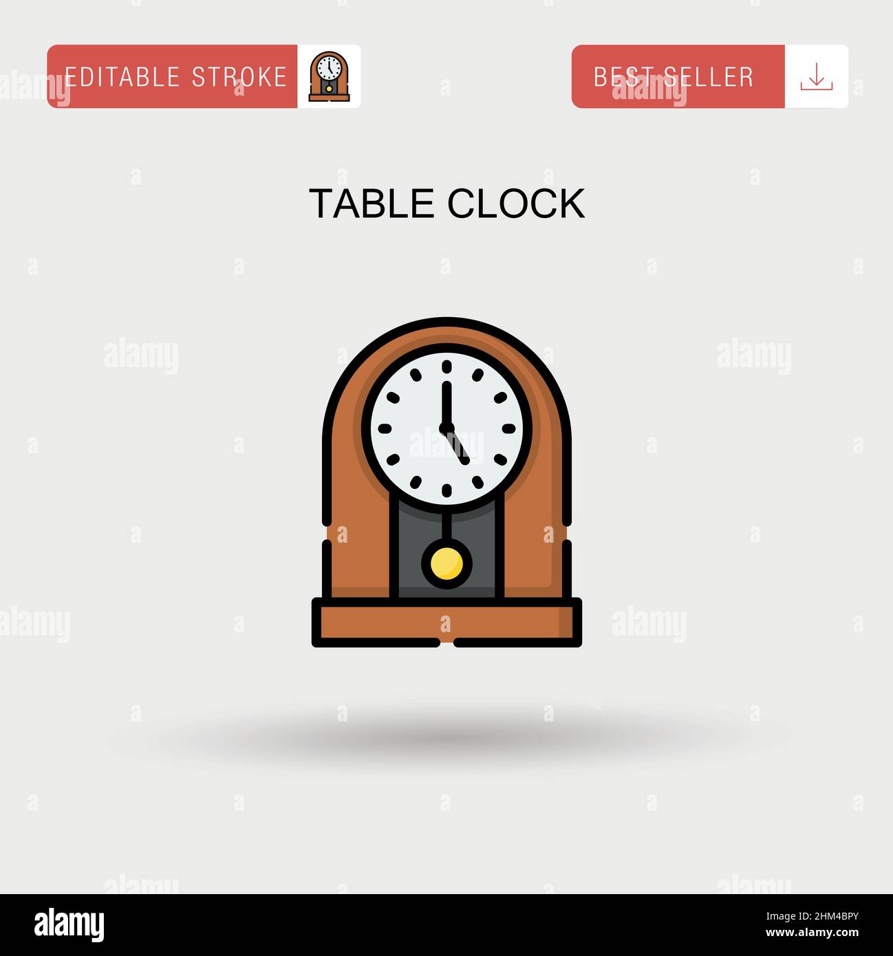 Black table clock Stock Vector Images - Alamy