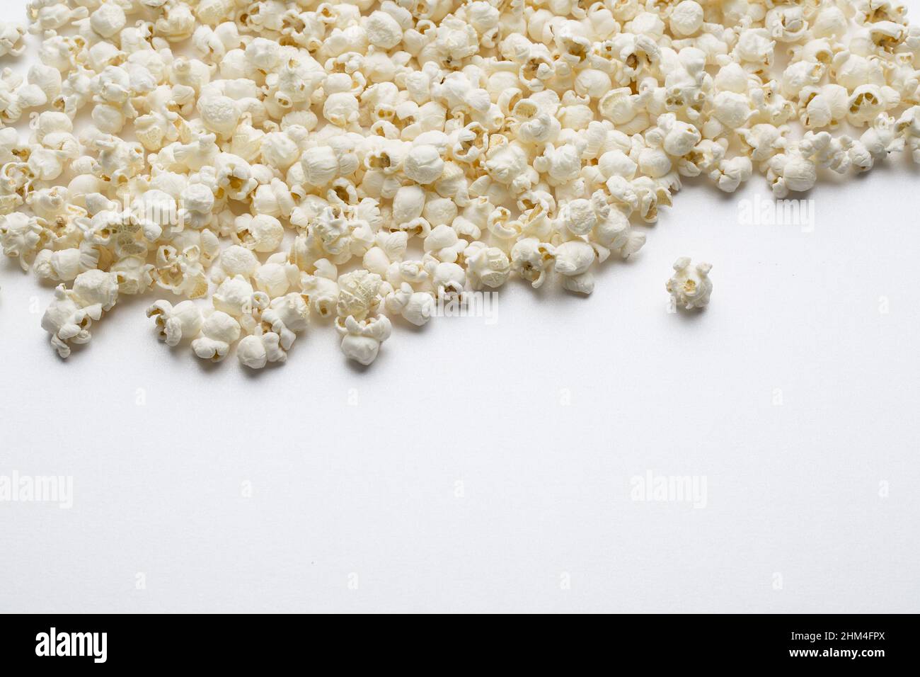 Popcorn border isolated on white Stock Photo Alamy