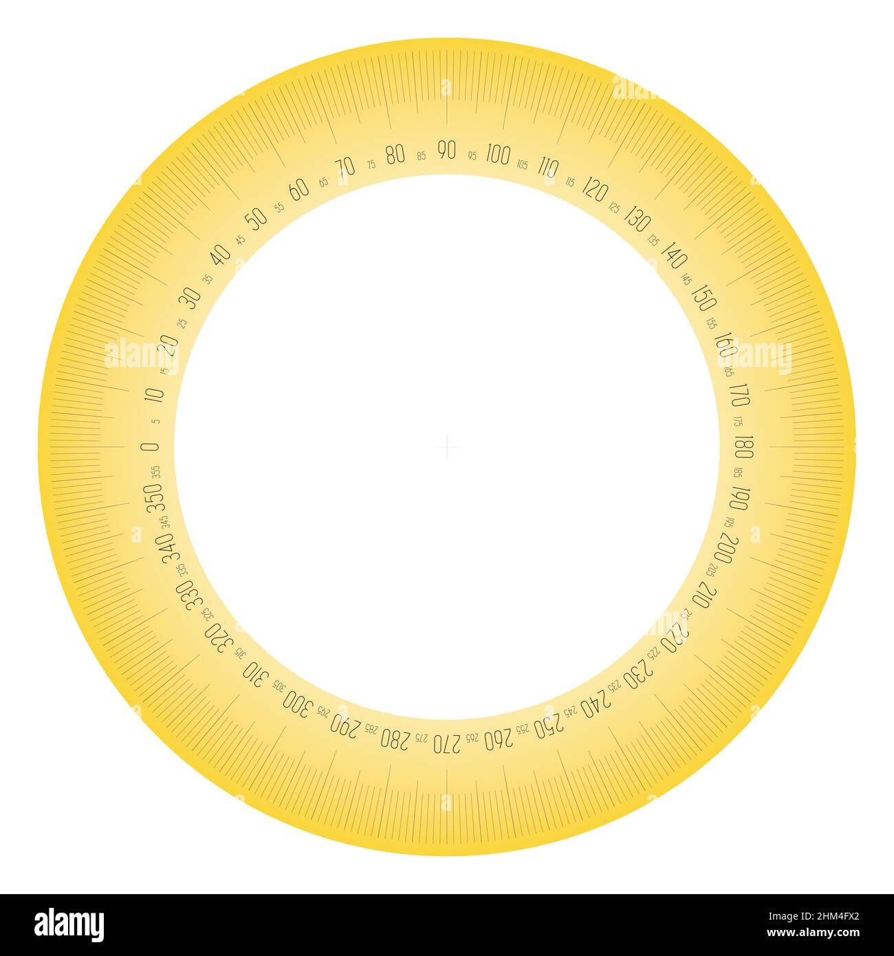 Full 360 degrees protractor measuring instrument Stock Vector Image ...