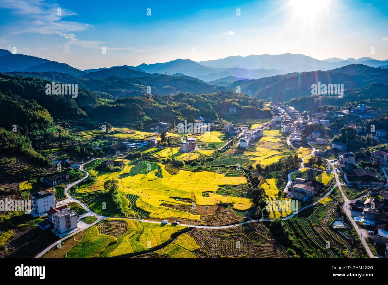 The golden valley Stock Photo Alamy