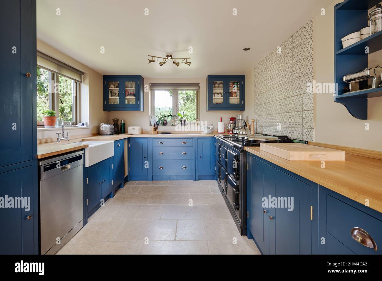 Saffron Walden, Essex August 31 2017 Traditional style kitchen with